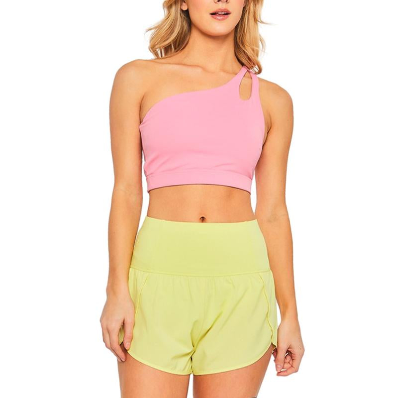 Pacificplex Womens Soft High Rise Waist Athletic Gym Running Track Workout Summer Shorts Inner Brief Pocket Junior Small-Large