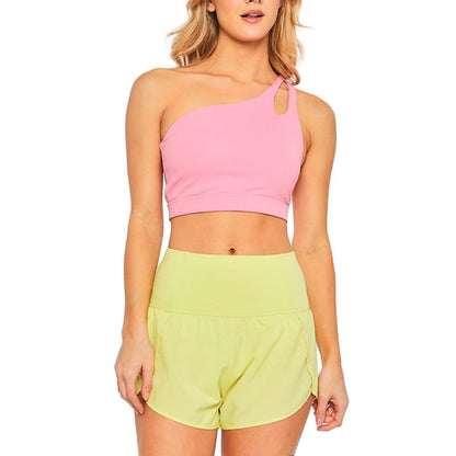 Pacificplex Womens Soft High Rise Waist Athletic Gym Running Track Workout Summer Shorts Inner Brief Pocket Junior Small-Large