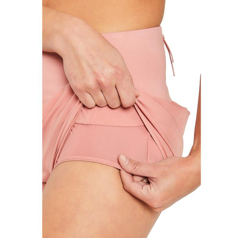 Pacificplex Womens Soft High Rise Waist Athletic Gym Running Track Workout Summer Shorts Inner Brief Pocket Junior Small-Large