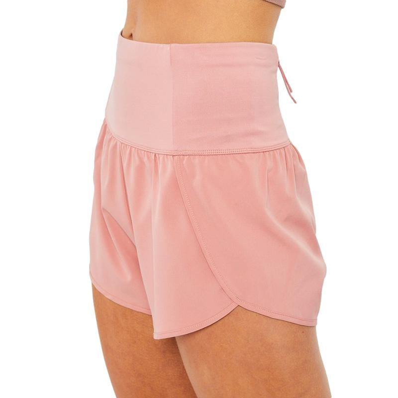 Pacificplex Womens Soft High Rise Waist Athletic Gym Running Track Workout Summer Shorts Inner Brief Pocket Junior Small-Large