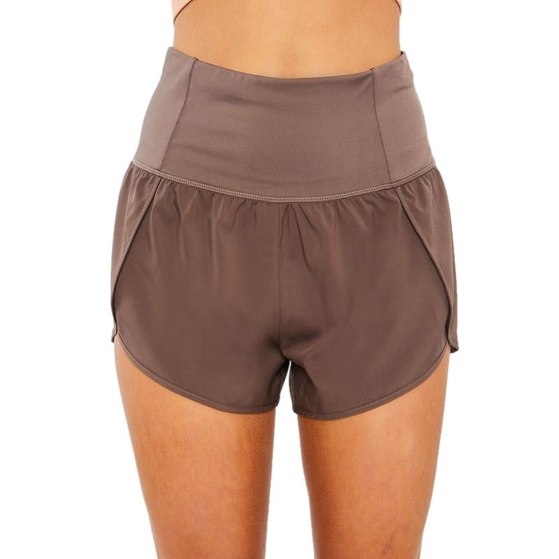 Pacificplex Womens Soft High Rise Waist Athletic Gym Running Track Workout Summer Shorts Inner Brief Pocket Junior Small-Large