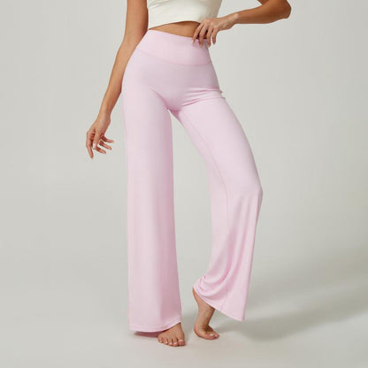 Straight Leggings Bottoms Wide Leg Pants for Women High Waist Stretch Casual Sweatpants Lift Buttocks and Flatten Abdomen Vacation Wear Yoga Fitness Gym Clothing