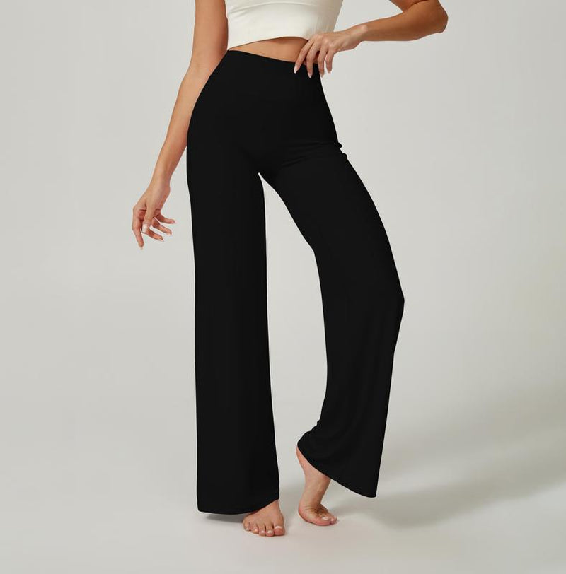 Straight Leggings Bottoms Wide Leg Pants for Women High Waist Stretch Casual Sweatpants Lift Buttocks and Flatten Abdomen Vacation Wear Yoga Fitness Gym Clothing